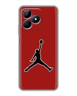 Чехол для Realme C51 с картинкой «Jordan Red Back»