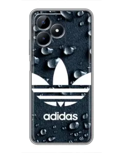 Чехол для Realme C51 с картинкой «Adidas Trefoil Blue»