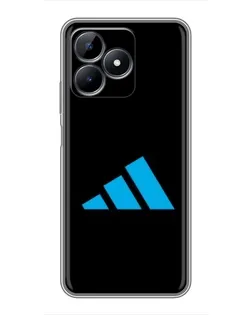 Чехол для Realme C51 с картинкой «Adidas Cyan Logo»