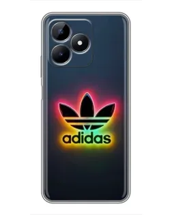 Чехол для Realme C51 с картинкой «Неоновый Adidas»