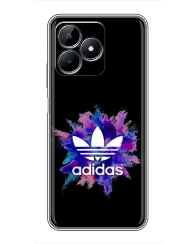 Чехол для Realme C51 с картинкой «Взрыв красок Adidas»
