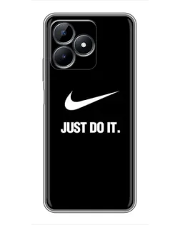 Чехол для Realme C51 с картинкой «Классический принт Nike»