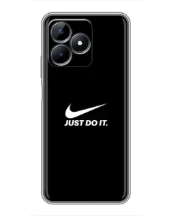 Чехол для Realme C51 с картинкой «Минимализм от Nike»