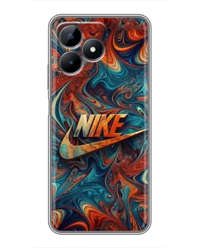 Чехол для Realme C51 с картинкой «Nike в абстракции»
