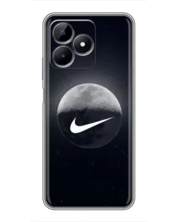 Чехол для Realme C51 с картинкой «Nike в стиле граффити»
