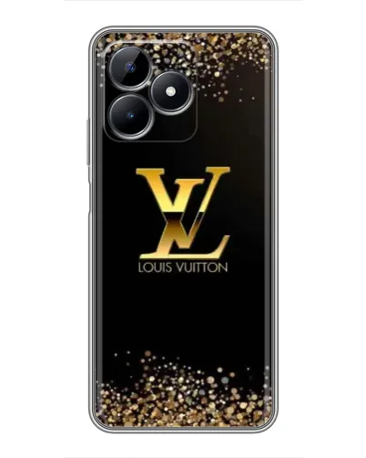 Чехол для Realme C51 с картинкой «LV — золотые искры»