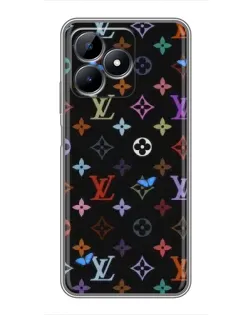 Чехол для Realme C51 с картинкой «Цветная монограмма LV»