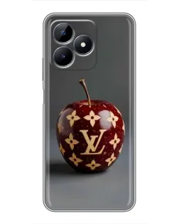 Чехол для Realme C51 с картинкой «Красное яблоко LV»