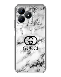 Чохол для Realme C51 з картинкою «Gucci — мармуровий шик»