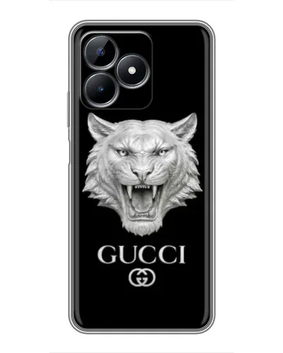 Чохол для Realme C51 з картинкою «Gucci — срібний лев» Чохол для Realme C51 з картинкою «Gucci — срібний лев»