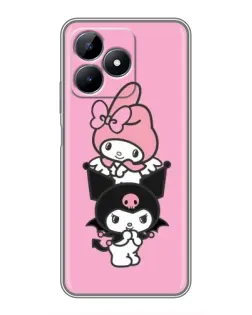 Чехол для Realme C51 с картинкой «My Melody и Kuromi»