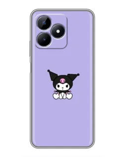 Чехол для Realme C51 с картинкой «Kuromi — фиолетовый минимализм»
