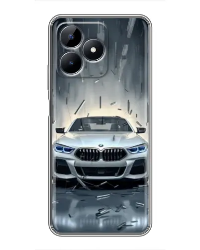 Чехол для Realme C51 с картинкой «BMW в свете фар»
