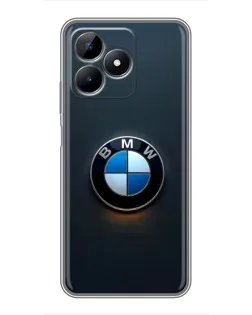 Чехол для Realme C51 с картинкой «Логотип BMW — минимализм»
