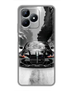 Чехол для Realme C51 с картинкой «BMW — акварельный дрифт»