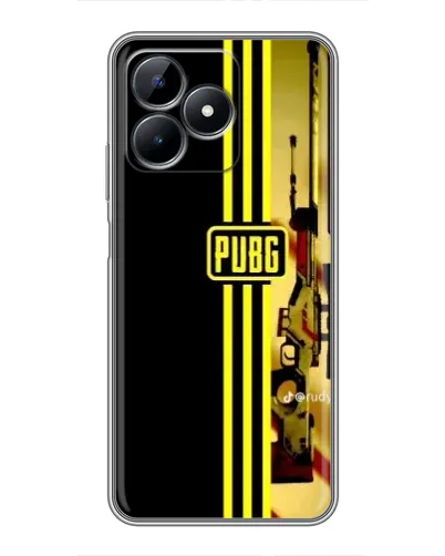 Чехол для Realme C51 с картинкой «PUBG — камуфляжный шлем»