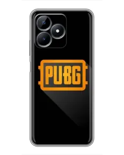 Чехол для Realme C51 с картинкой «PUBG — рамка лого»