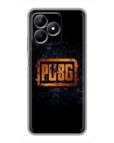 Чехол для Realme C51 с картинкой «PUBG — золотой логотип»