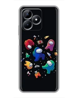 Чехол для Realme C51 с картинкой «Among Us космос»