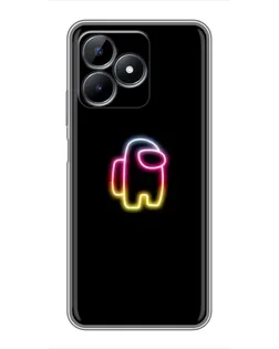 Чехол для Realme C51 с картинкой «Among Us градиент»