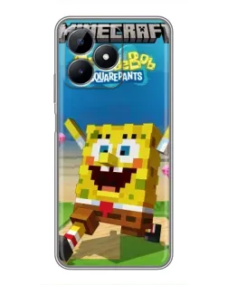 Чохол для Realme C51 з картинкою «Губка Боб Minecraft» Чохол для Realme C51 з картинкою «Губка Боб Minecraft»