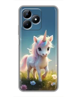 Чехол для Realme C51 с картинкой «Единорог на поляне» Чехол для Realme C51 с картинкой «Единорог на поляне»