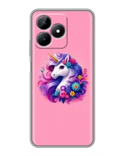 Чехол для Realme C51 с картинкой «Сказочный единорог»