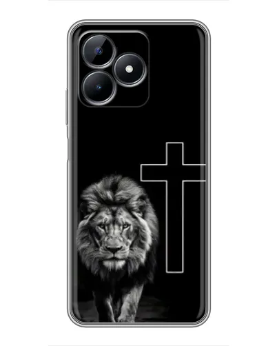 Чехол для Realme C51 с картинкой «Лев и Крест» Чехол для Realme C51 с картинкой «Лев и Крест»