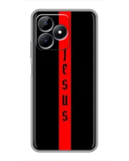 Чехол для Realme C51 с картинкой «Красная линия веры»