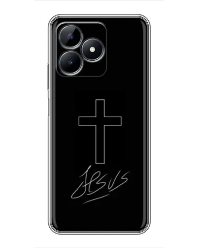Чохол для Realme C51 з картинкою «Графічний хрест Jesus» Чохол для Realme C51 з картинкою «Графічний хрест Jesus»