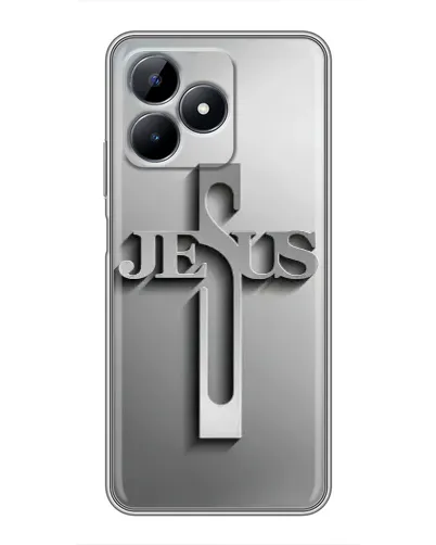 Чохол для Realme C51 з картинкою «Металевий хрест Jesus» Чохол для Realme C51 з картинкою «Металевий хрест Jesus»