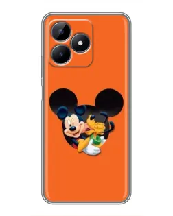 Чехол для Realme C51 с картинкой «Сердце Микки Минни»