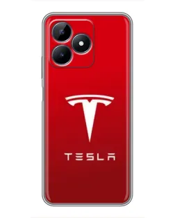 Чехол для Realme C51 с картинкой «Tesla Red Classic»