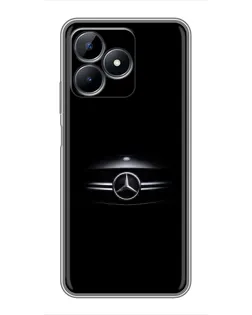 Чехол для Realme C51 с картинкой «Mercedes — абстрактные линии»