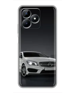 Чехол для Realme C51 с картинкой «Mercedes AMG GT Silver»