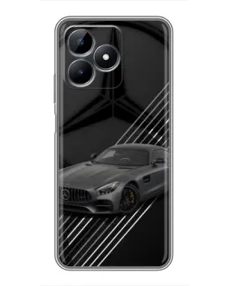 Чехол для Realme C51 с картинкой «Mercedes AMG — графика»