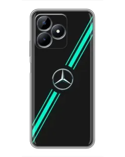 Чехол для Realme C51 с картинкой «Спортивные линии Mercedes» Чехол для Realme C51 с картинкой «Спортивные линии Mercedes»