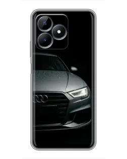 Чехол для Realme C51 с картинкой «Audi — детализация кузова»