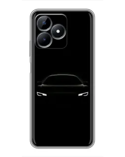 Чехол для Realme C51 с картинкой «Взгляд Audi в темноте»