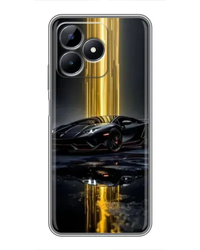 Чехол для Realme C51 с картинкой «Ночной Lamborghini драйв»