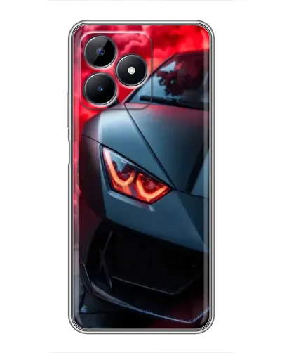 Чехол для Realme C51 с картинкой «Lamborghini красное сияние»