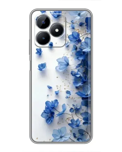 Чехол для Realme C51 с картинкой «Голубой цветочный каскад» Чехол для Realme C51 с картинкой «Голубой цветочный каскад»
