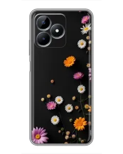 Чехол для Realme C51 с картинкой «Цветочная композиция»