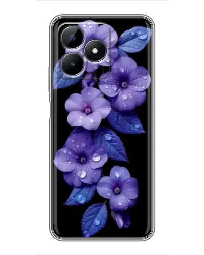 Чехол для Realme C51 с картинкой «Фиолетовые цветы с росою» Чехол для Realme C51 с картинкой «Фиолетовые цветы с росою»