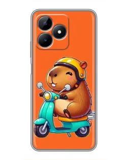 Чохол для Realme C51 з картинкою «Капібара на скутері» Чохол для Realme C51 з картинкою «Капібара на скутері»