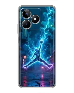 Чохол для Realme C53 з картинкою «Jordan Gold Jumpman»