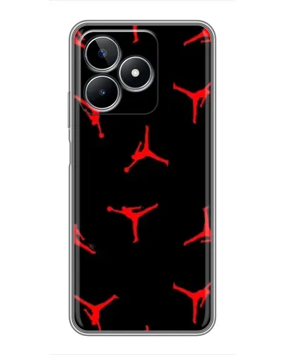 Чехол для Realme C53 с картинкой «Jordan Red Pattern»