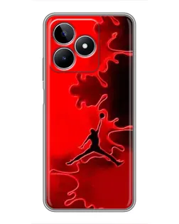 Чехол для Realme C53 с картинкой «Jordan Red Smoke»
