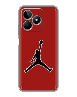 Чехол для Realme C53 с картинкой «Jordan Red Back»