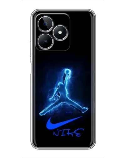 Чехол для Realme C53 с картинкой «Jordan Neon Blue»